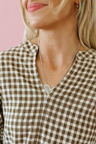 Holly Gingham Drawstring Blouse