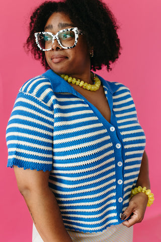 Coast Button Up Sweater Top