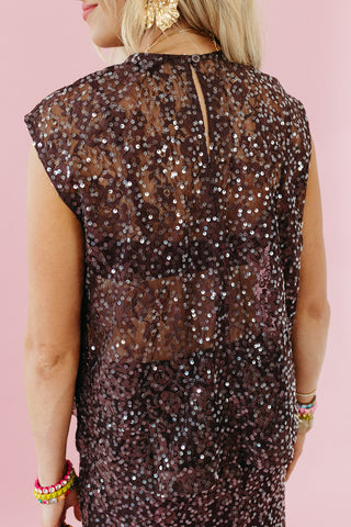 Nikole Floral Sequin Sheer Top