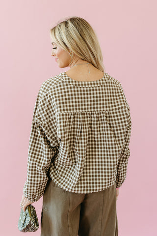Holly Gingham Drawstring Blouse