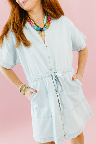 Paige Denim Tie Mini Dress