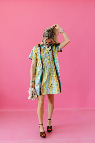 Sabrina Geometric Print Mini Dress