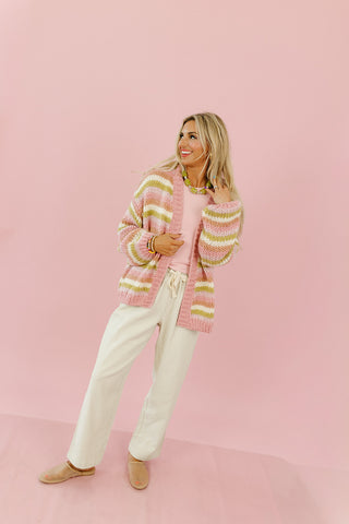 Thea Plaid Pants in Mint/Cream