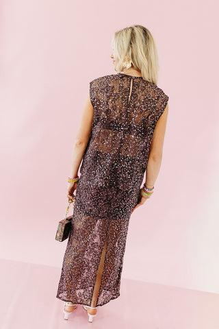 Nikole Floral Sequin Sheer Top