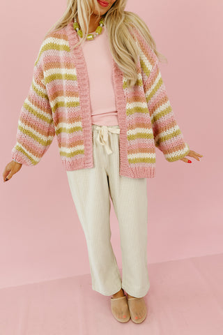Thea Plaid Pants in Mint/Cream