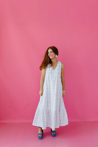 Emberly Plaid Midi Dress