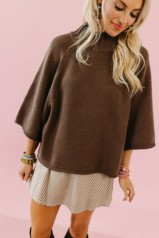 Lottie Plaid Skort in Cream/Choco