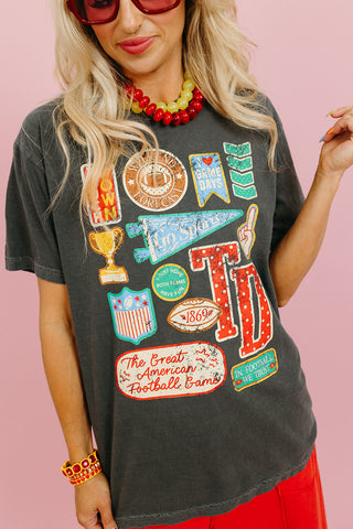 Football Varsity Patches Graphic Tee