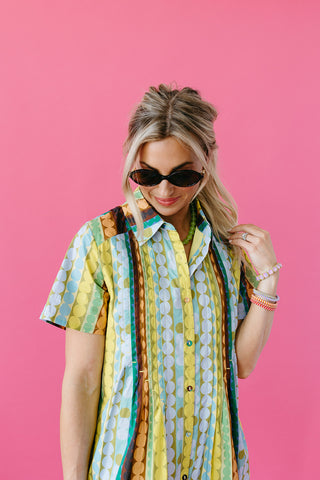 Sabrina Geometric Print Mini Dress