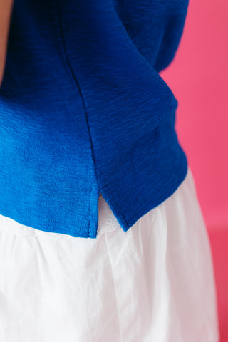 Bergen Knit Tank Top in Cobalt