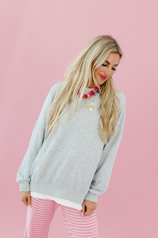 Marisol Layered Sweatshirt in Grey