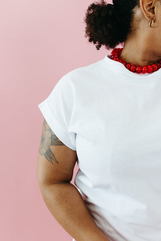 Riley Ruched Side Tie Knit Top in Off White