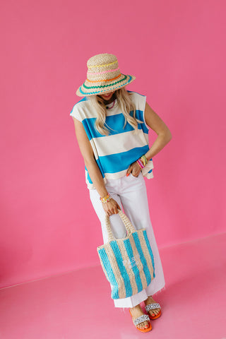 Ziggy Stripe Muscle Tank Top