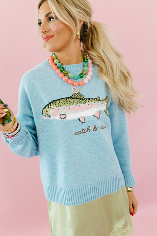 Catch & Release Embroidered Sweater