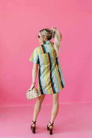 Sabrina Geometric Print Mini Dress