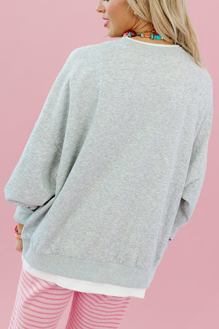 Marisol Layered Sweatshirt in Grey