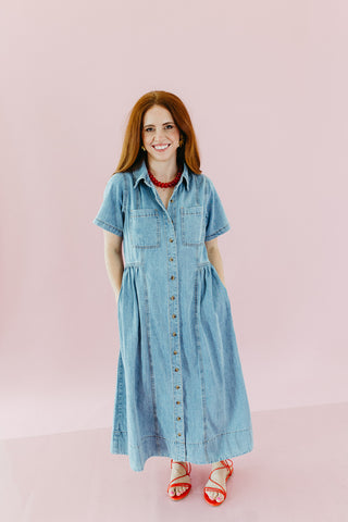 Scottie Denim Button Up Midi Dress