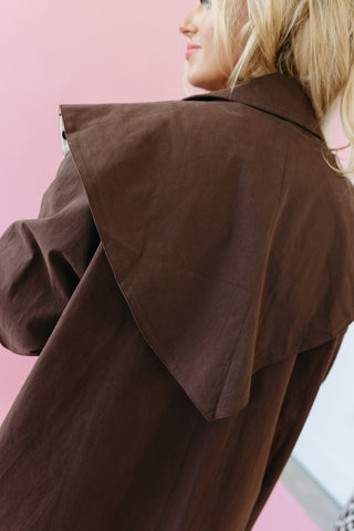 Colette Trench Coat with Polka Dot Contrast