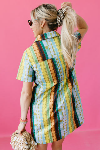 Sabrina Geometric Print Mini Dress