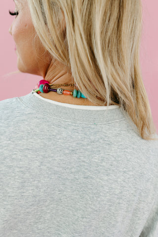 Marisol Layered Sweatshirt in Grey