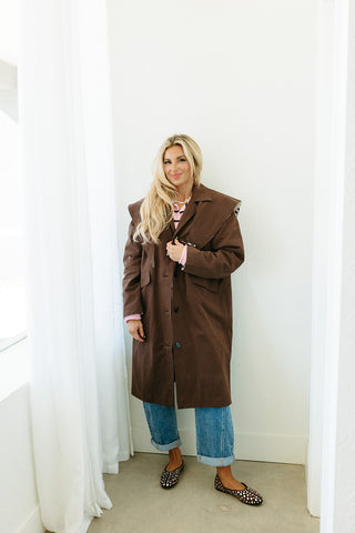 Colette Trench Coat with Polka Dot Contrast