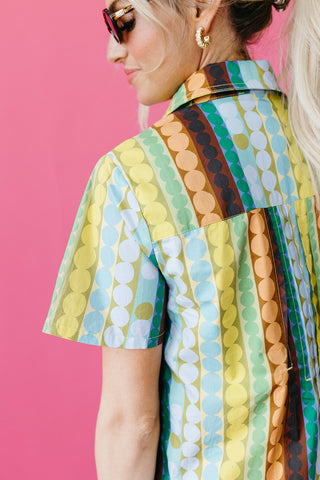 Sabrina Geometric Print Mini Dress
