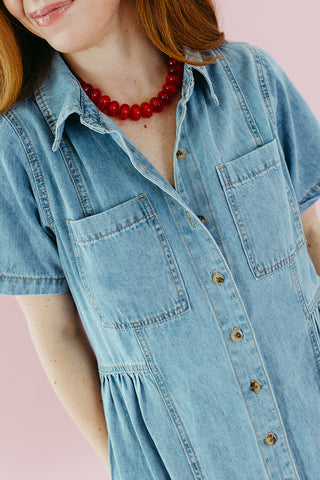 Scottie Denim Button Up Midi Dress