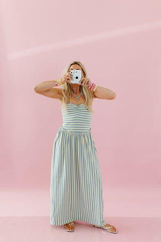 Kennadi Striped Tube Midi Dress