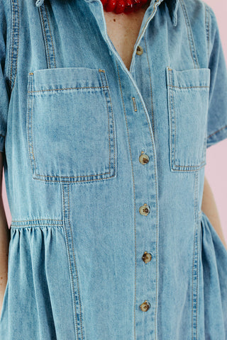Scottie Denim Button Up Midi Dress
