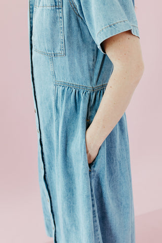 Scottie Denim Button Up Midi Dress