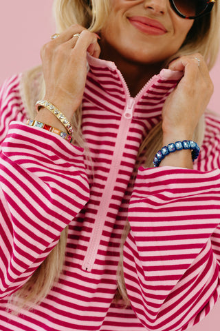 Bridget Stripe 3/4 Pullover