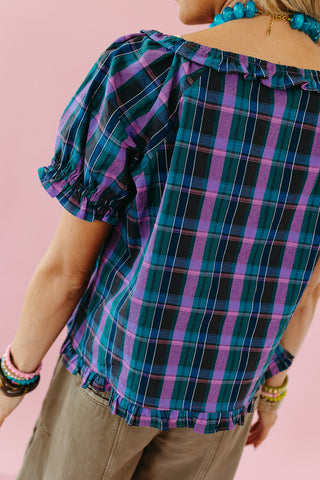 Cynthia Plaid Top