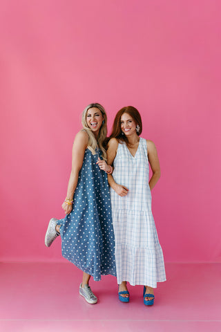 Emberly Plaid Midi Dress