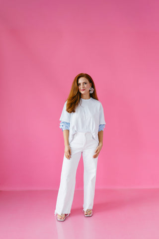 Mel Mix Media Long Sleeve Top