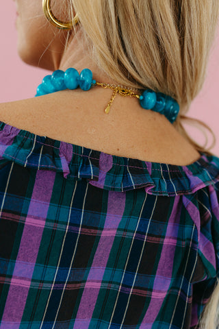 Cynthia Plaid Top