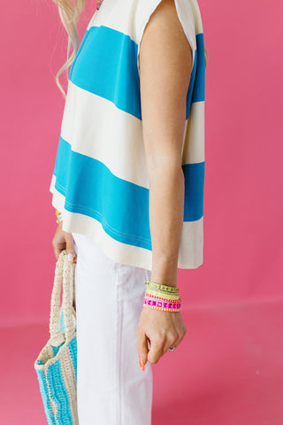 Ziggy Stripe Muscle Tank Top