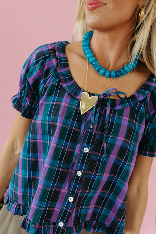 Cynthia Plaid Top