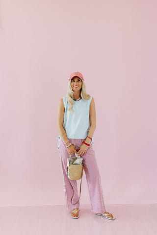 Cami Stripe Lace Track Pants