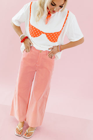 Manon Stripe Pants in Red/White
