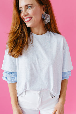 Mel Mix Media Long Sleeve Top