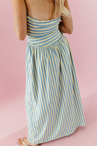 Kennadi Striped Tube Midi Dress