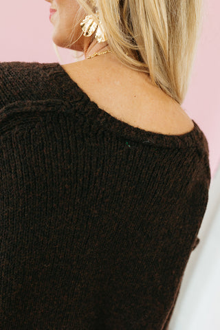 Helena Chunky Cardigan in Espresso