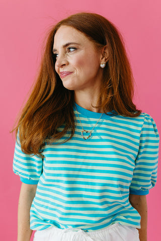 Briar Stripe Puff Sleeve Top