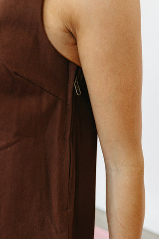 Bray Mini Dress in Brown/Pink