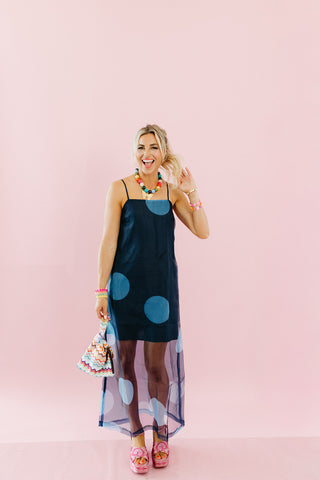 Astrid Polka Dot Sheer Layer Maxi Dress