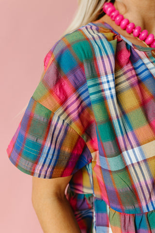 Hattie Plaid Top