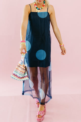 Astrid Polka Dot Sheer Layer Maxi Dress