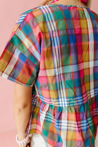 Hattie Plaid Top