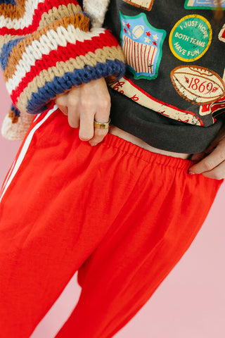 Elsie Linen Pants in Cherry