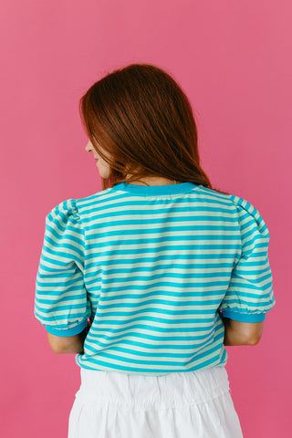 Briar Stripe Puff Sleeve Top